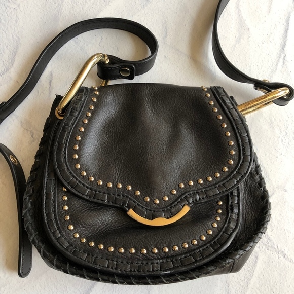 Cynthia Rowley Black Leather Phoebe Crossbody Bag - Picture 3 of 8